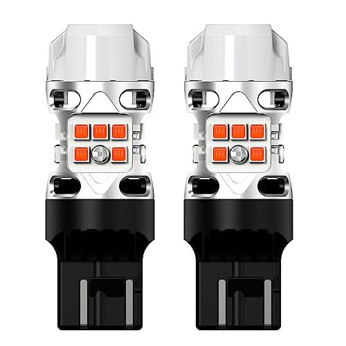 【並行輸入品】LASFIT T3 7443 7440 LED Bulb Amber for Toyota Camry SE/LE/TRD/Lの画像