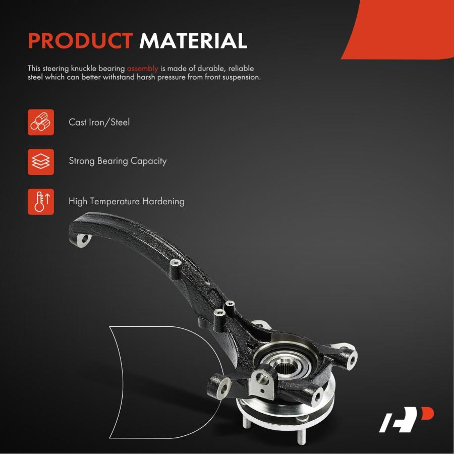 【並行輸入品】A Premium Front Steering Knuckle & Wheel Bearing Hub Assembly Co_9