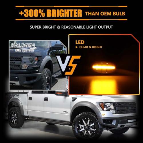 【並行輸入品】OFFKAT Front \u0026 Rear Fender LED Side Marker Lights for Fo rd F150_4