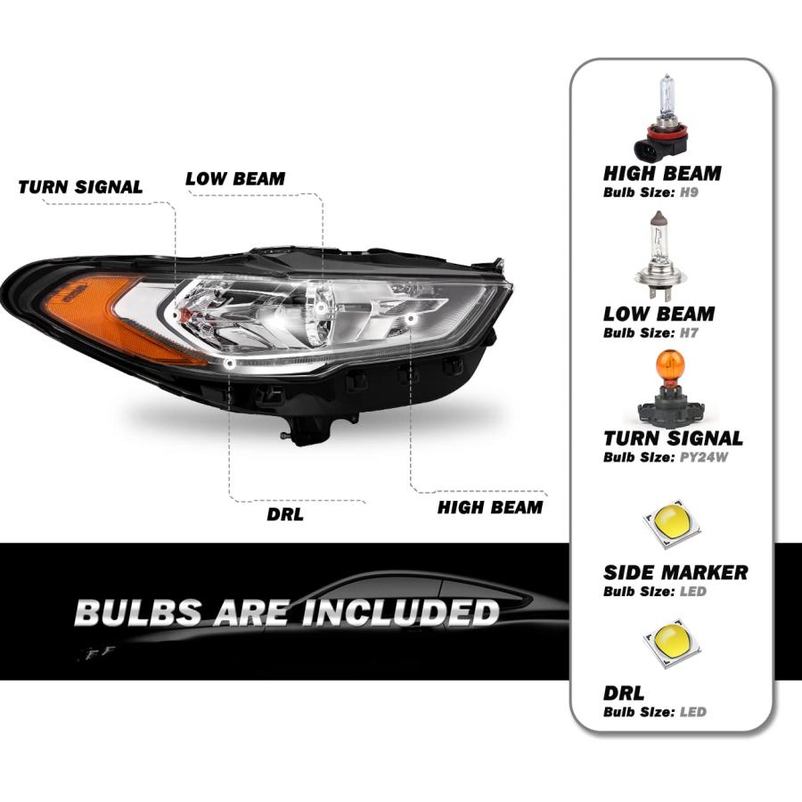 【並行輸入品】SOCKIR LED DRL Projector Headlight Assembly [Halogen Type] Fit f