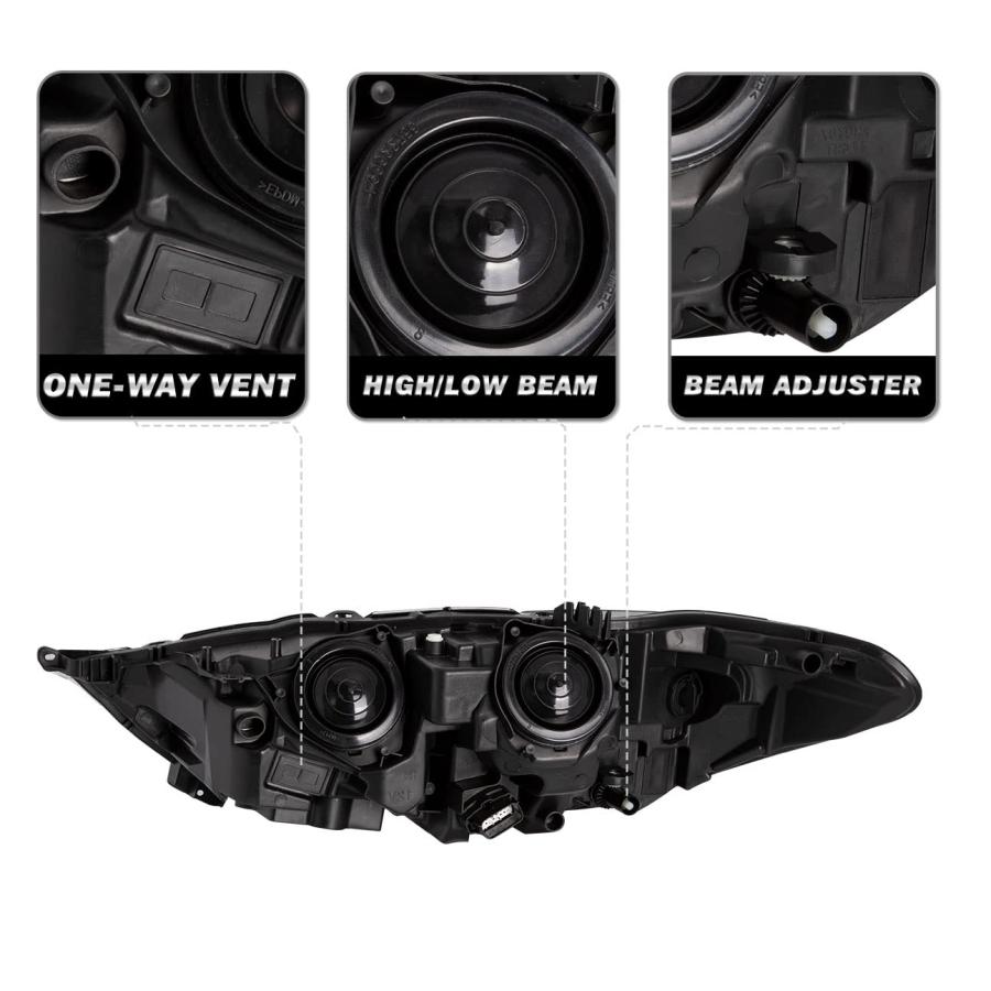 【並行輸入品】SOCKIR LED DRL Projector Headlight Assembly [Halogen Type] Fit f