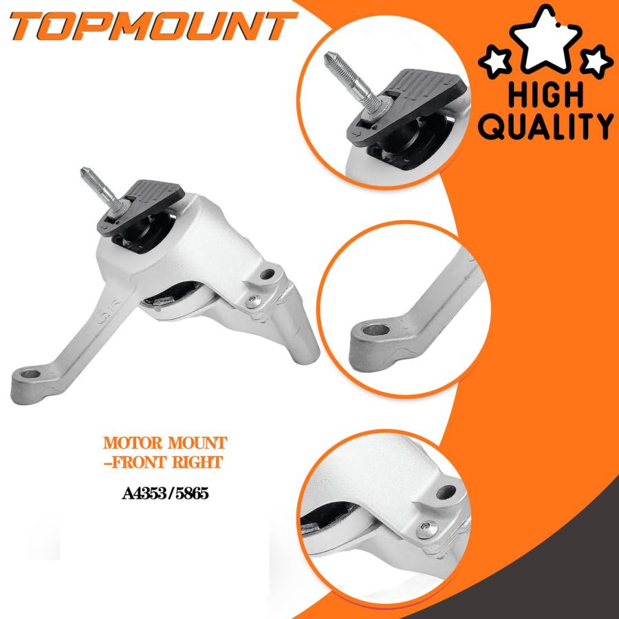 【並行輸入品】TOPMOUNT9hao エンジンマウント 4個 スムーズな乗り心地用 日産アルティマ 2.5L 2007 2016、交換# A4