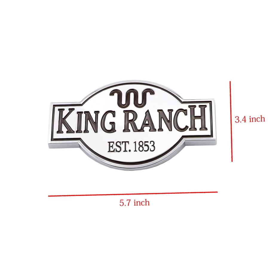【並行輸入品】King Ranc h エンブレム カーバッジ トラックアクセサリー用 F150 F250 F350 ステッカー用 2個パック 2の画像