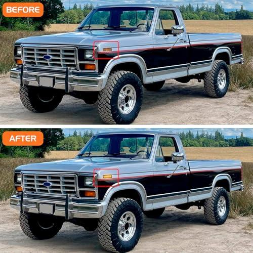 【並行輸入品】LED Front Side Marker Lights for 1980 1986 Ford Bronco F150 F250