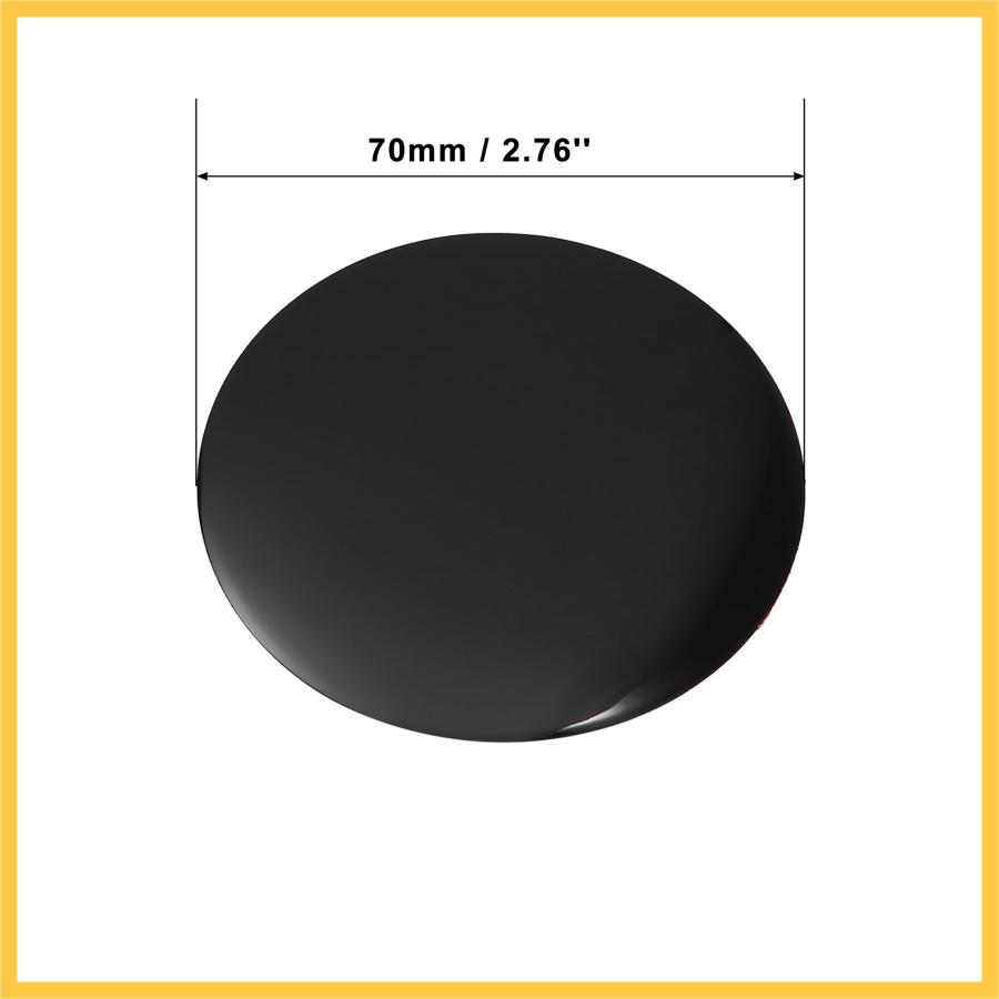 【並行輸入品】REPAIROCK 4pcs 70mm Black Car Universal Wheel Center Hub Caps Emの画像