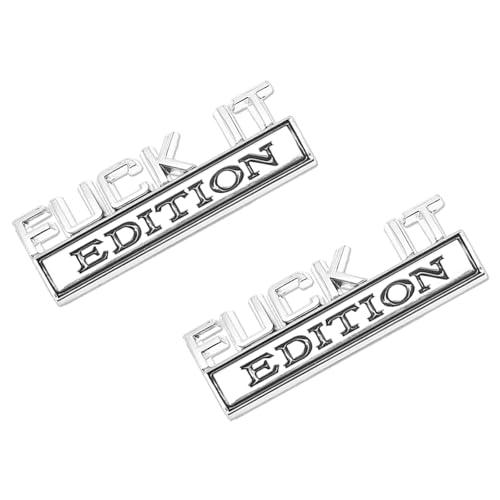 【並行輸入品】Icyhaws 2PCS Fuck IT Edition Car Emblem, Universal 3D Metal Badgの画像