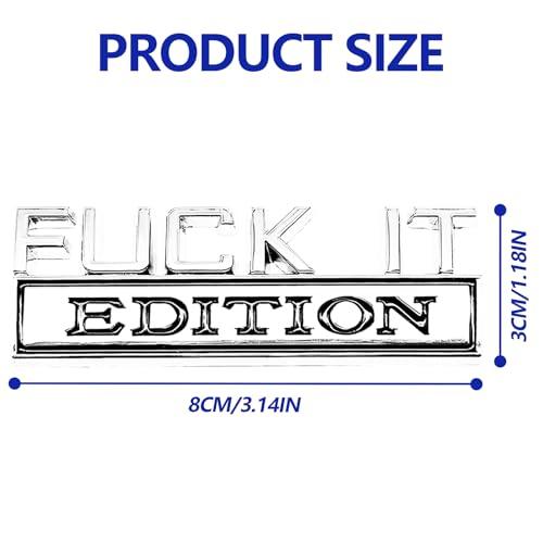【並行輸入品】Icyhaws 2PCS Fuck IT Edition Car Emblem, Universal 3D Metal Badgの画像