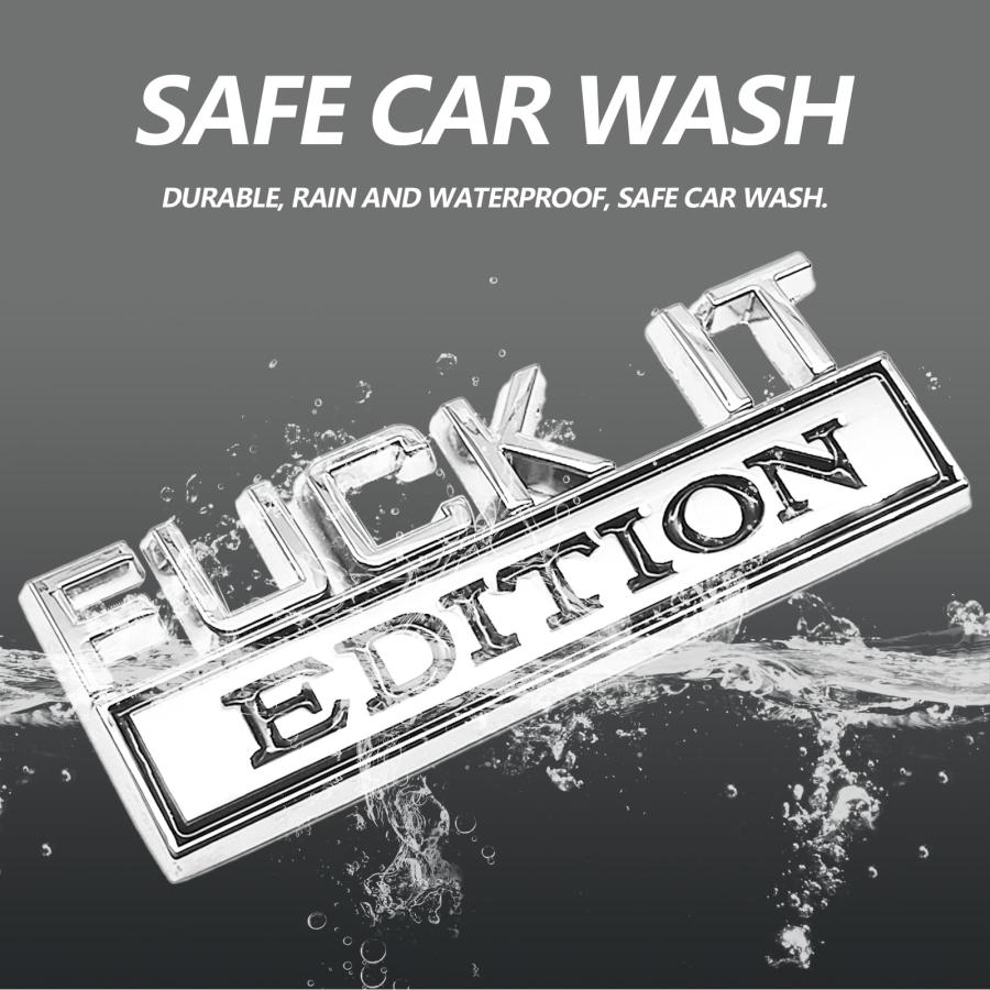 【並行輸入品】Icyhaws 2PCS Fuck IT Edition Car Emblem, Universal 3D Metal Badgの画像