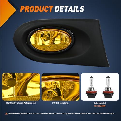 【並行輸入品】Nilight Fog Lights Assembly Compatible with 2002 2003 2004 Acura_4