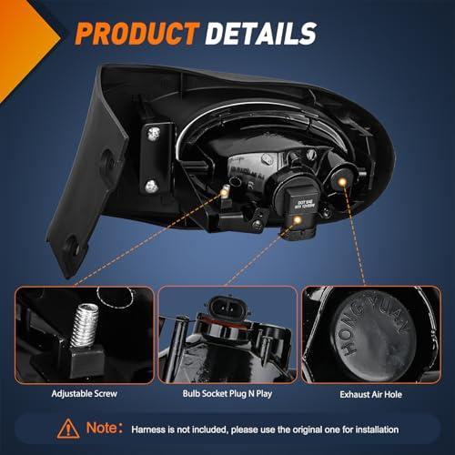 【並行輸入品】Nilight Fog Lights Assembly Compatible with 2002 2003 2004 Acura_7