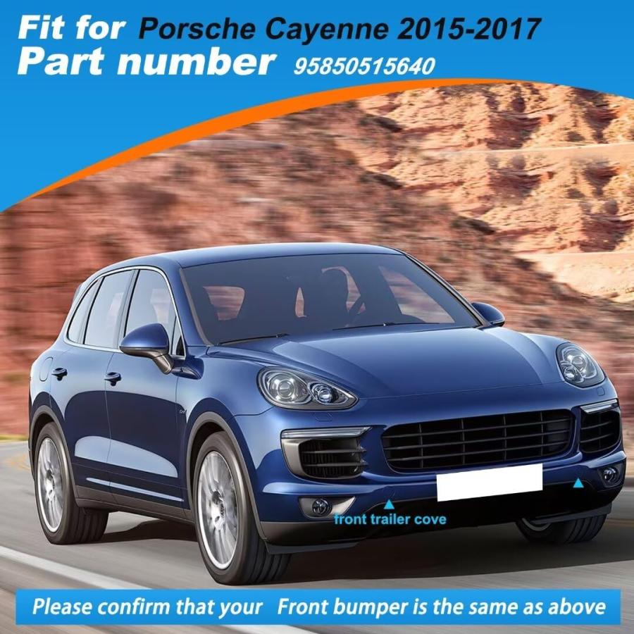【並行輸入品】Front Bumper Tow Hook Cover Cap Towing Eye for Porsche Cayenne 9_6