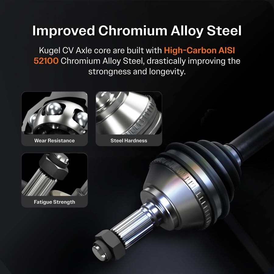 【並行輸入品】Kugel Front Right (Passenger Side) CV Axle Drive Shaft Complete_6