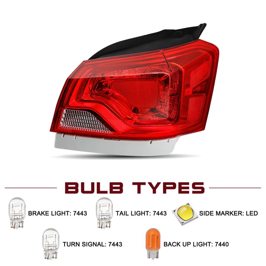 【並行輸入品】 JSBOYAT Halogen Tail Light Fits for 2014 2020 Chevy Impala Outer