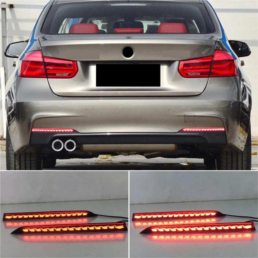 【並行輸入品】Rear Bumper Reflector Lamp Red 2PCS Compatible For BMW M3 F30 F8