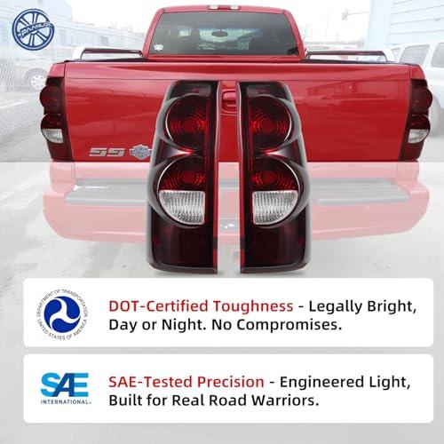 【並行輸入品】 PAANLOK Tail Light Assembly Pair Without Bulbs for 1999 2007 Che