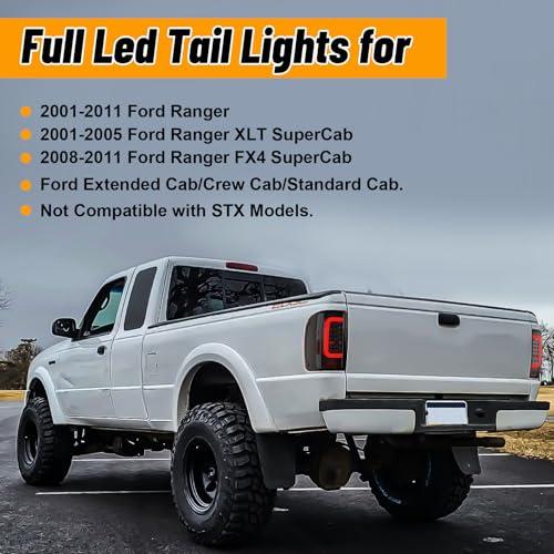 【並行輸入品】 Daikokuya Full Led Tail Lights Compatible with 2001 2011 Ford Ra