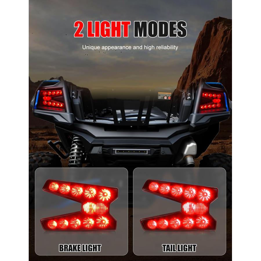 【並行輸入品】 XATVXUTV LED Tail Light for Kawasaki Teryx KRX 1000 20 25, Water