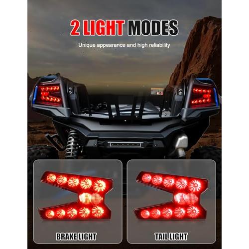 【並行輸入品】 XATVXUTV LED Tail Light for Kawasaki Teryx KRX 1000 20 25, Water