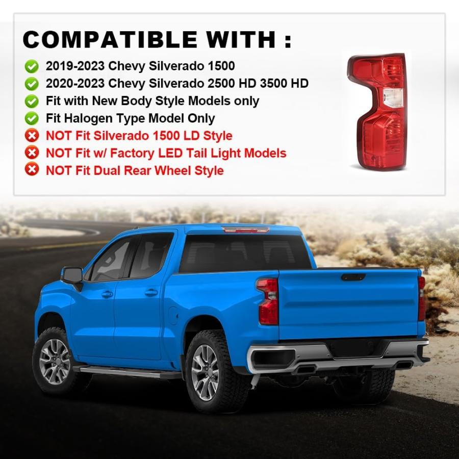 【並行輸入品】 CNNELL Tail Light Rear Lights AssemblyCompatible with 2019 2021