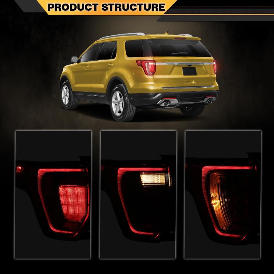 【並行輸入品】 Tail Light Assembly Rear Brake Lamp Left \u0026 Right Side Compatible