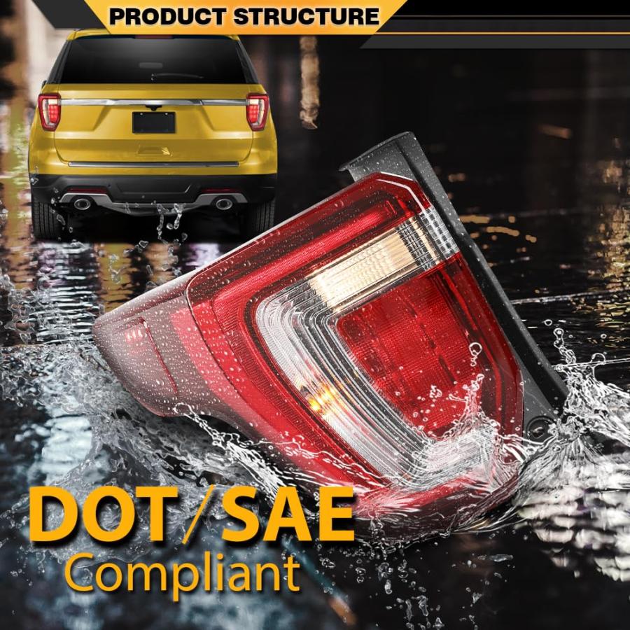 【並行輸入品】 Tail Light Assembly Rear Brake Lamp Left \u0026 Right Side Compatible