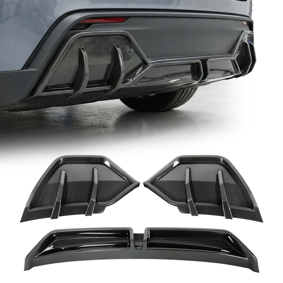 並行輸入品】リアバンパーリップディフューザー 3個 Tesla Model Y
