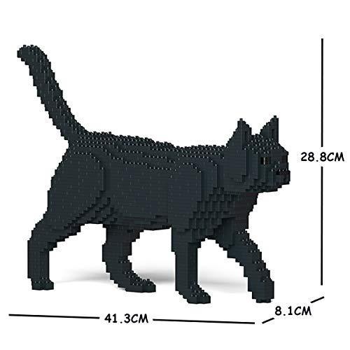大人向け ネジで固定する丈夫なブロック 41 3 8 1 高さ28 8cm 黒猫さん お散歩している ブロックおもちゃ リアルな動物オブジェを作れる ブロック 独特の素材 Themtransit Com