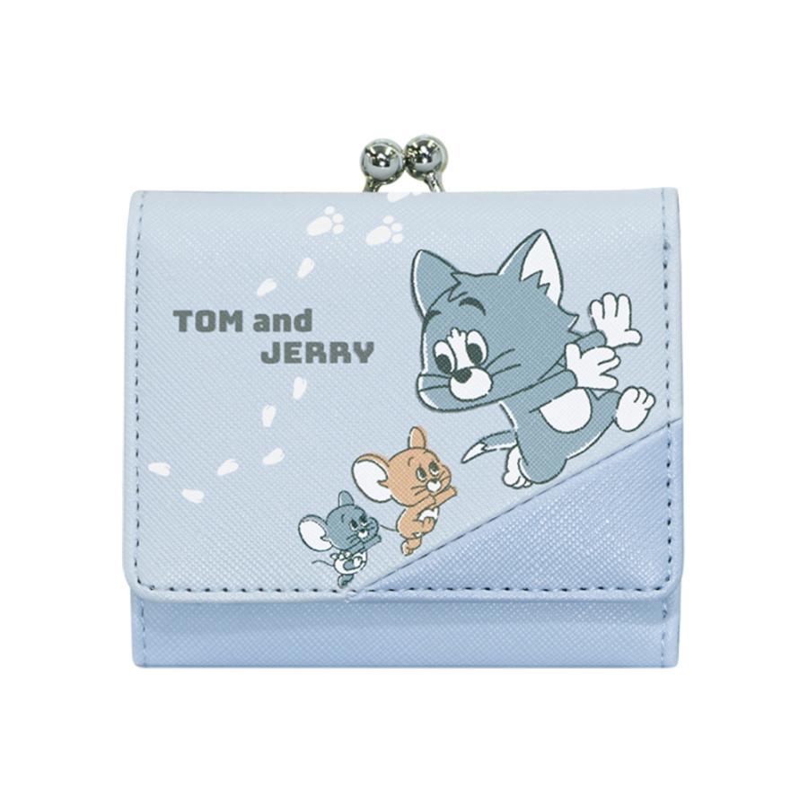 ☆ トムとジェリーあしあとBLUE キャラクター がま口ミニ