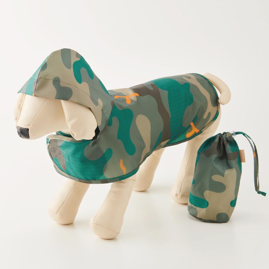 ☆camouflage.GR☆392plusm ドッグポンチョ 小型犬用 犬 レイン コート 可愛い ドッグポンチョ レインポンチョ 犬用レインコート 北欧