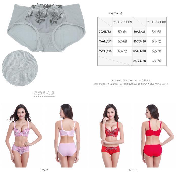 ☆ ピンク 80C/80D(US36) ブラジャー ショーツ セット 通販 下着