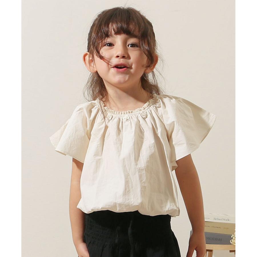 ☆ クリーム 150cm クリーミー Rora ブラウス 襟なし ローラ カットソー キッズ 子供 女の子 女子 こども 子ども ...