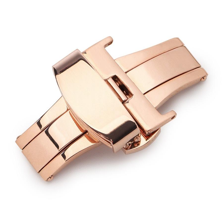 ☆ ローズゴールド バックル22mm 腕時計ベルト 部品 通販 プッシュ式