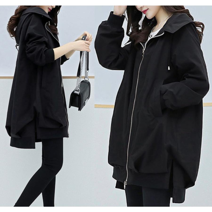 ☆ ブラック Lサイズ マウンテンパーカー レディース 通販 春 ロング