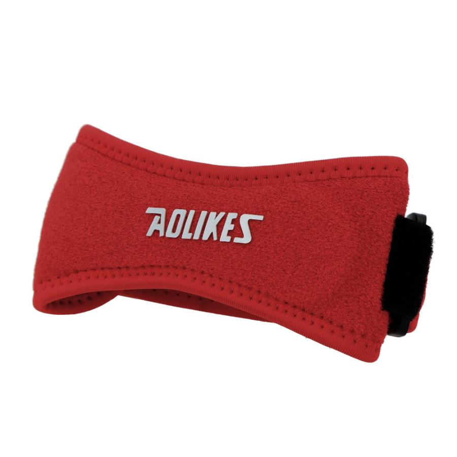 ☆レッド 膝サポーター スポーツ 膝 サポーター ひざ バンド 膝皿 固定 保護 フリーサイズ 調節可能 運動 バスケ 登山 トレッキング