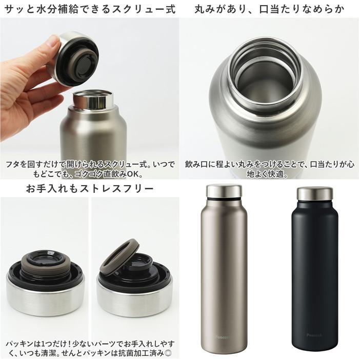 ☆ マットブラック ステンレスボトル スクリューマグタイプ AKY-80