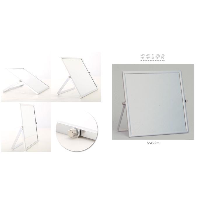 シルバー スタンドミラー 大きめ