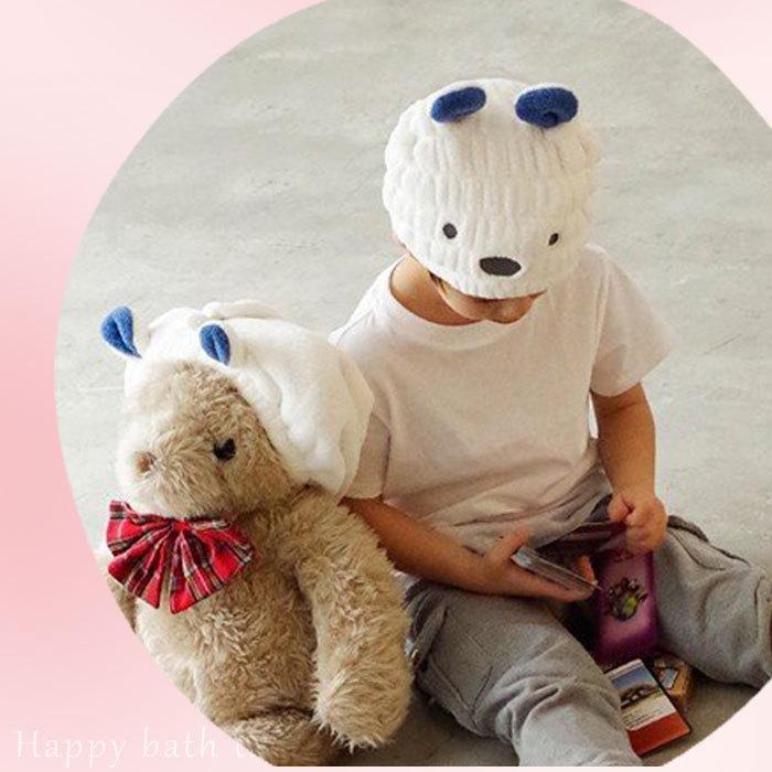☆ コアラ 通販 タオルキャップ 子供 キッズ ヘアキャップ 吸水 女の子