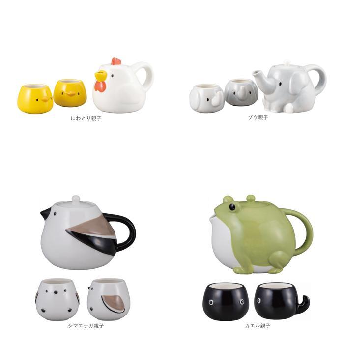 ☆ カエル親子 ティーセット 茶器 急須 湯呑 セット 湯呑みセット