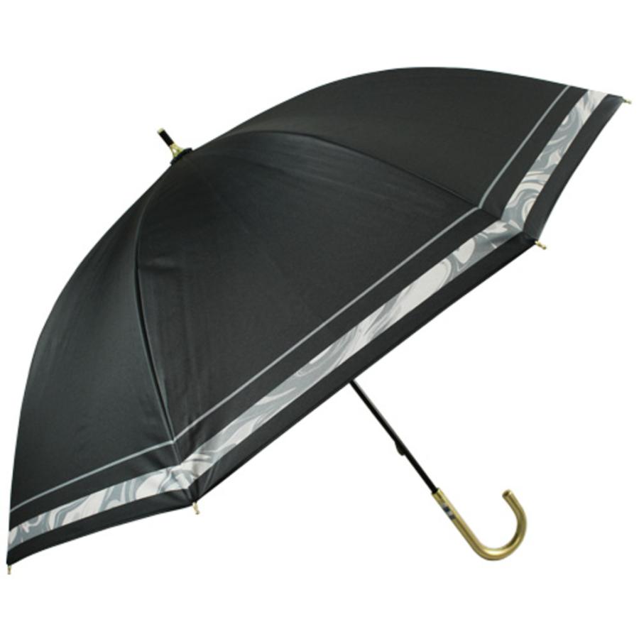 ☆ 6698/ブラック ATTAIN 晴雨兼用 47cm 傘 レディース 大人 長傘 かさ