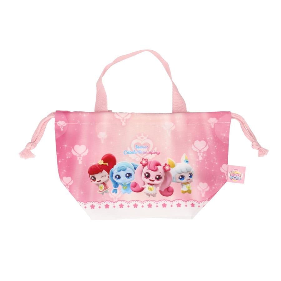 ☆ キャッチティニピンピンク キャラクター マチ付き巾着 巾着袋 マチ 