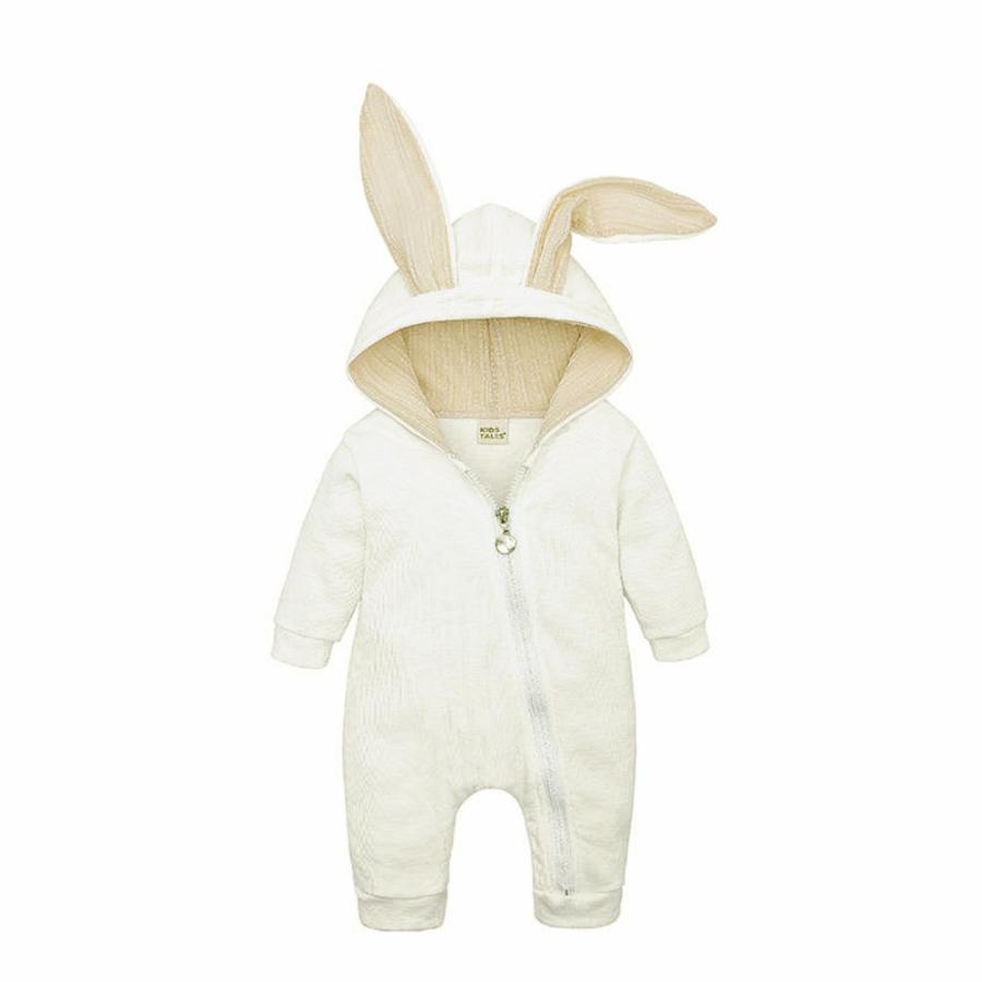 ☆ホワイト☆66CM ロンパース 長袖 女の子 男の子 秋冬 冬 センチ カバーオール パジャマ 着ぐるみ 防寒 約