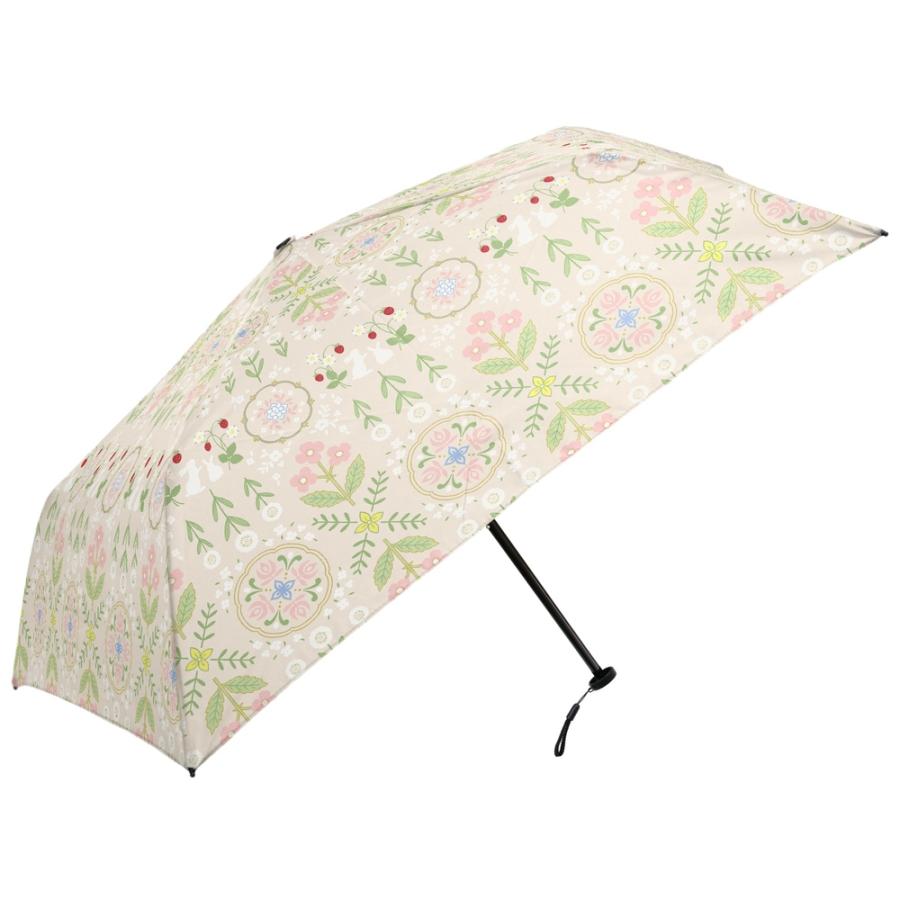 ☆ 花文様/うさぎ 黒コーティング軽量コンパクトミニ 50cm MKN