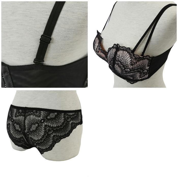 ☆ グレー Mサイズ（34/75） ブラジャー ショーツ セット 通販 ノン