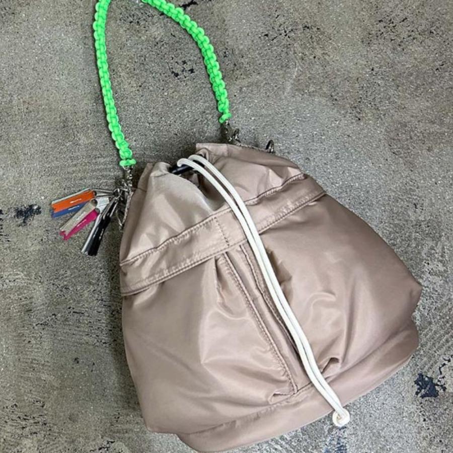 ☆ 21BE(ベージュ) cheek チーク kinchaku code 2WAY tote バッグ 
