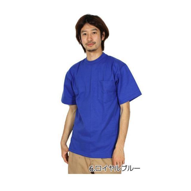 ☆ 6.ロイヤルブルー ☆ L Tシャツ メンズ ブランド 半袖 無地 シンプル CAMBER キャンバー ポケット付きTシャツ ヘビーウェイトTシャツ