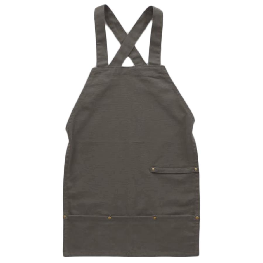 ☆ チャコール エプロン おしゃれ 通販 メンズ ナチュラル 男女兼用 黒 ブラック 10オンス バッククロス カフェエプロン DIY ワークエプロ | ブランド登録なし