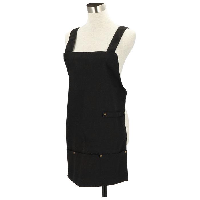 ☆ チャコール エプロン おしゃれ 通販 メンズ ナチュラル 男女兼用 黒 ブラック 10オンス バッククロス カフェエプロン DIY ワークエプロ | ブランド登録なし | 05