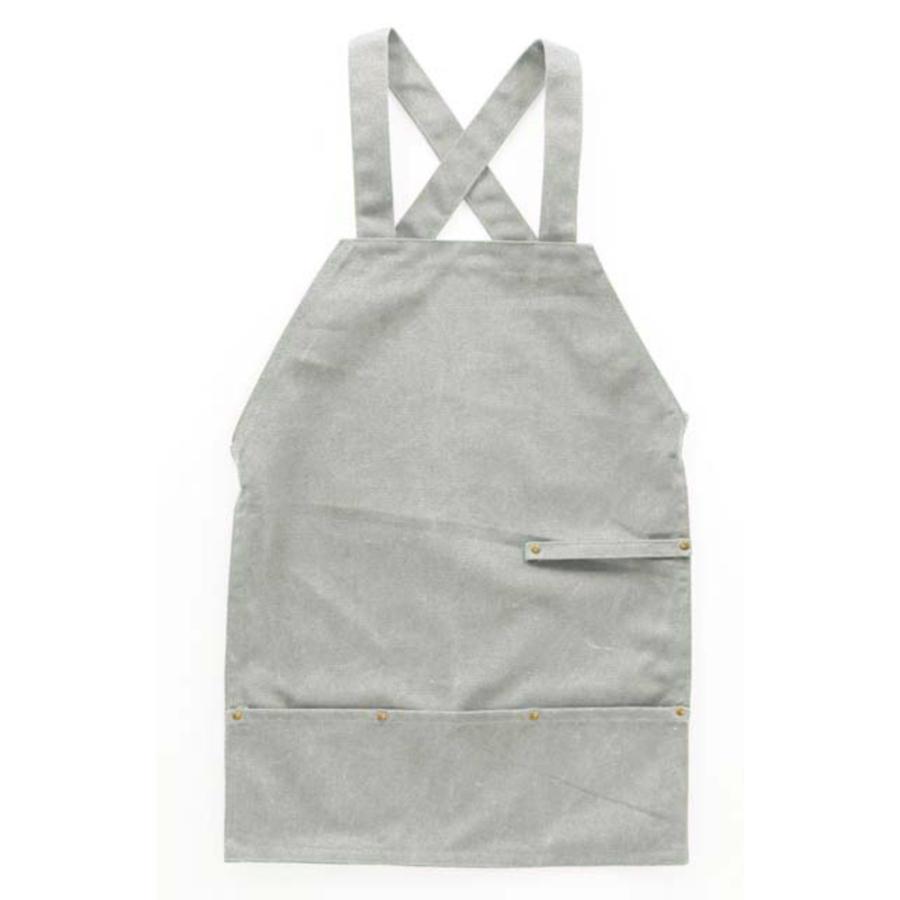 ☆ グレー エプロン おしゃれ 通販 メンズ ナチュラル 男女兼用 厚手 20オンス バッククロス カフェエプロン DIY ワークエプロン 普段使い | ブランド登録なし