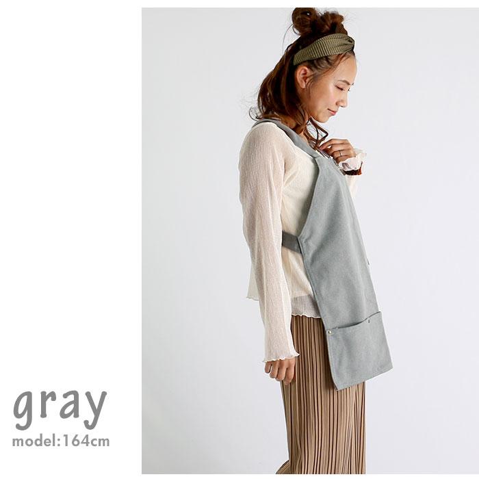 ☆ グレー エプロン おしゃれ 通販 メンズ ナチュラル 男女兼用 厚手 20オンス バッククロス カフェエプロン DIY ワークエプロン 普段使い | ブランド登録なし | 05