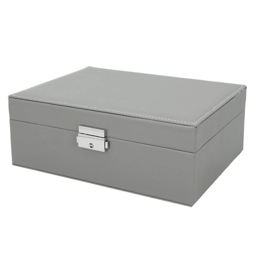 アクセサリーボックス　大容量　ジュエリーボトックス　グレー アクセサリーボックス 大容量 ジュエリーボトックス グレー レディース